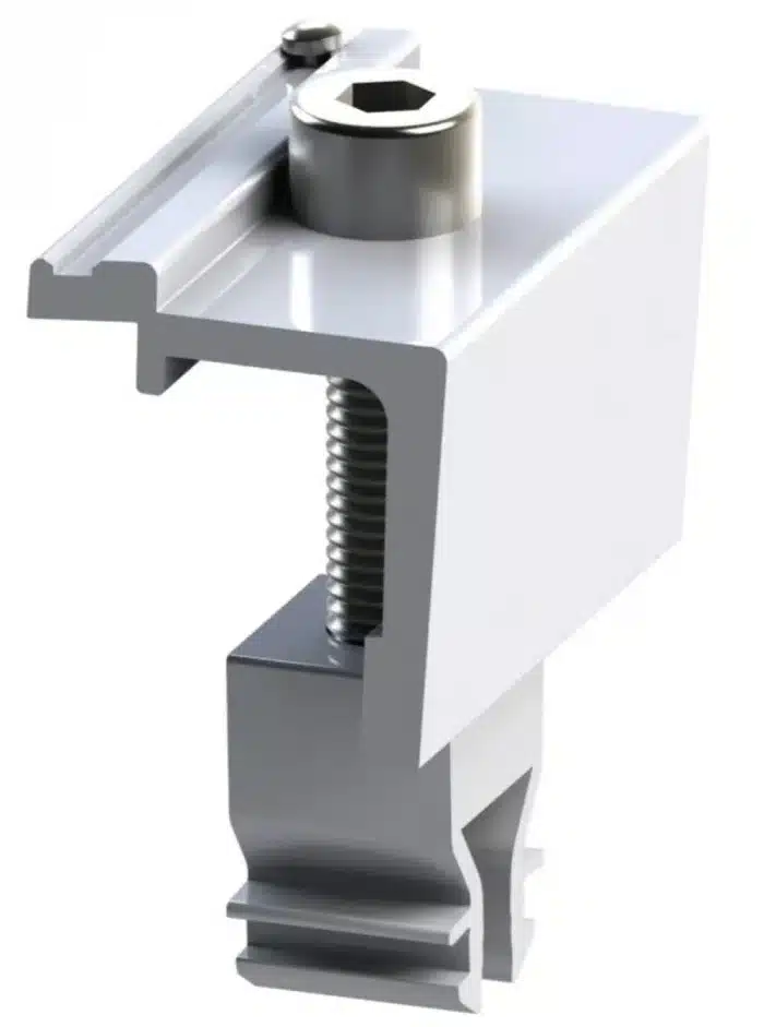 Alumero Abschlussklemme Click mit Pin höhenverstellbar 30-42 – Bild 1