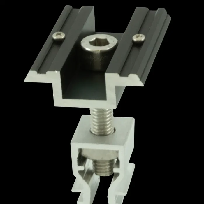 Alumero Mittelklemme Click 2.1 mit Pin schwarz 33-50 L=50 mm – Bild 1