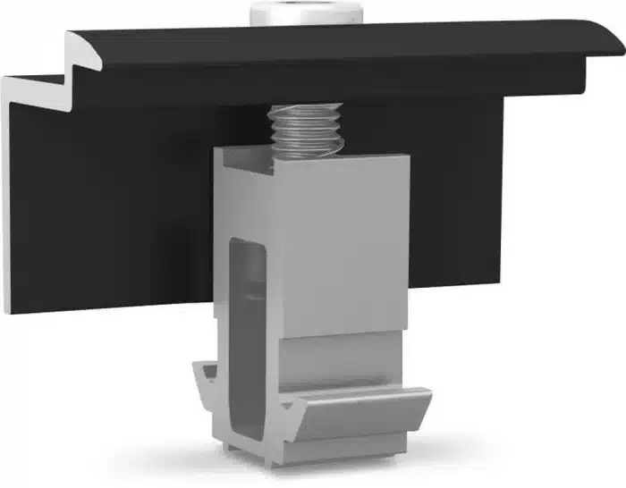 DomeClamp End Klemme 30-50 mm schwarz eloxiert – Bild 1
